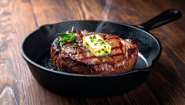 Rumpsteak mit Kr&auml;uterbutter