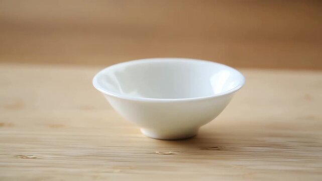 Small empty white porcelain bowl