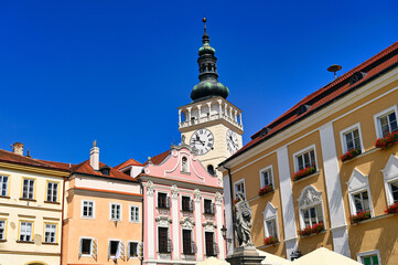 Fototapeta premium Saint Wenceslaus church tower in Mikulov, Czech republic