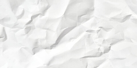 Obraz premium Vector 3D Crumpled White Paper Background. Realistic Grunge Crushed Horizontal Paper Template Texture Effect. Abstract Graphic Pattern Crump Unfold Old Page. Vector illustration Horizontal Crumpled.