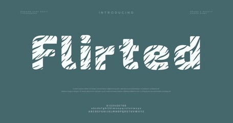 Obraz premium Flirted Typography on Teal Background with White Text