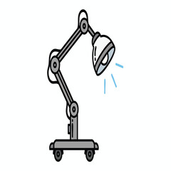 Naklejka premium Adjustable Desk Lamp Illustration
