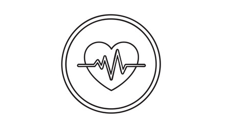 Heartbeat Monitor Icon Illustration