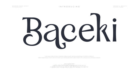 Fototapeta premium Introducing Baćeki font logo design
