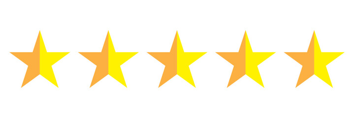 Obraz premium Five star icon on white background. 5 star sign. 