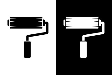 Modern Paint Roller Silhouette Icon. Roller Brush Vector Illustration for Graphic Design