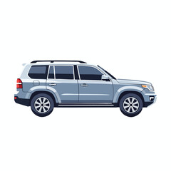 Modern SUV Car in Side View Suitable for Advertising and Automotive Websites