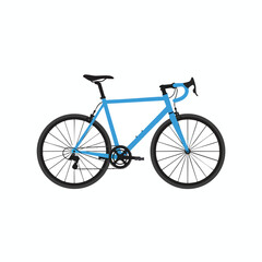 Fototapeta premium Modern Blue Road Bicycle with Drop Handlebars and Lightweight Frame