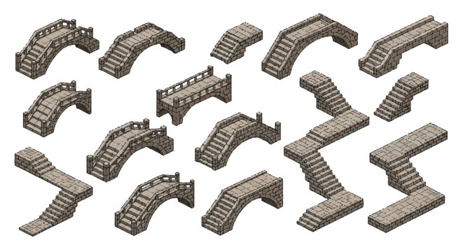 Model Train Tracks Various Shapes and Sizes.