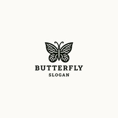Butterfly logo style icon design template vector illustration