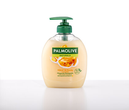 Palmolive Naturals Milk and Honey Liquid Hand Soap &ndash; Moisturizing Pump Bottle Pack Shot on White Background, Illustrative Editorial