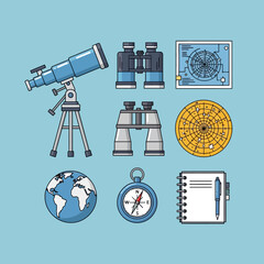 Navigation astronomy exploration tools. © zulfa