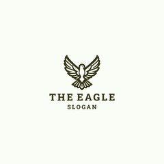 Eagle logo icon design template vector illustration