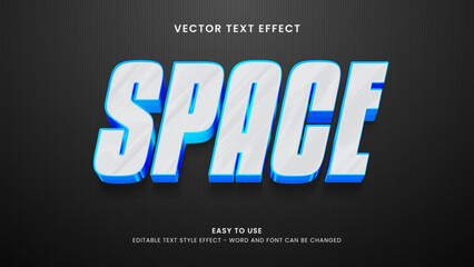 space editable text effect 3d vector premium