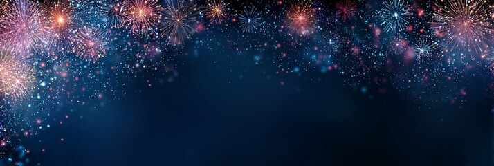 Futuristic Blue Galaxy Background with Glowing Stars and Colorful Energy Fireball Trail