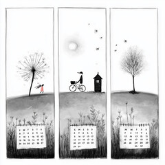 カレンダー。スケジュール管理