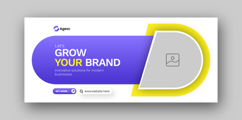 Marketing facebook cover banner design template