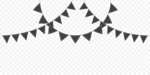carnival colored garlands and bunting. Set of multicolored buntings garlands flags isolated on transparent background.  confetti festive colorful carnival. Best Design Collection. EPS 10  ©  ICON TOPPER