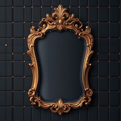 Ornate gold frame on dark background