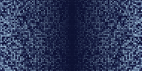 Dot pattern digital communication hi tech on dark blue background. eps 10 © zaini