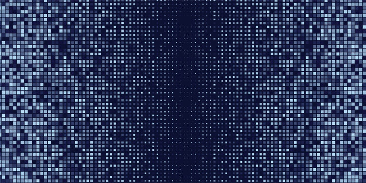 Dot pattern digital communication hi tech on dark blue background. eps 10