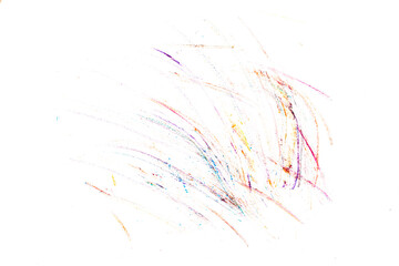 artistic scribbling circle, colorful hatching, grunge abstract isolated on white background and texture, design element