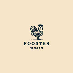 Rooster logo template vector illustration design