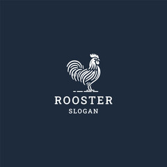 Rooster logo template vector illustration design