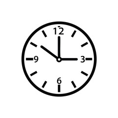 Minimalist Round Wall Clock Showing Time at 3 00 for Home or Office Decor