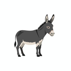 Obraz premium Adorable Cartoon Donkey Illustration for Educational or Commercial Use