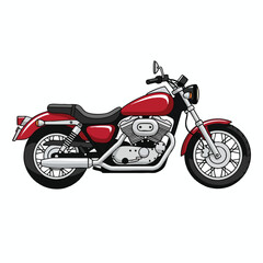 Obraz premium Red Motorcycle Illustration