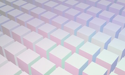 パステルカラーの立方体がたくさん並ぶ背景画像