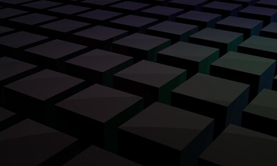 ダークな色合いの立方体が並ぶ背景画像
