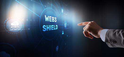 Web3 Shield, Cybersecurity, Advanced Web3 shield technology with blockchain protection protocols