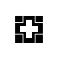Obraz premium Abstract Medical Cross Symbol, Healthcare Icon, Health Care, Medicine, Pharmacy, Hospital, Clinic, First Aid