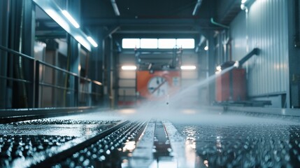 Obraz premium Industrial cleaning tunnel