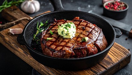 Rindersteak mit B&auml;rlauchbutter