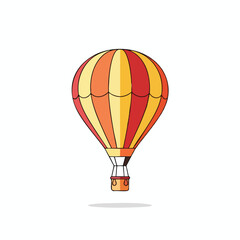 Fototapeta premium Vibrant Hot Air Balloon Illustration