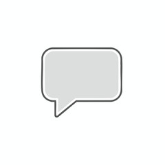 Simple Gray Speech Bubble Icon