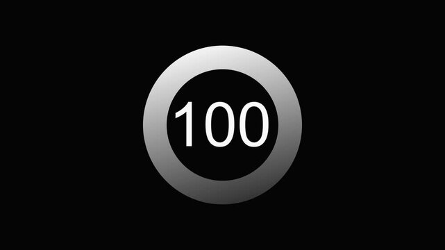 White Gradient Loading Bar Number Counting Animation Technology UI UX Background High Resolution Loop