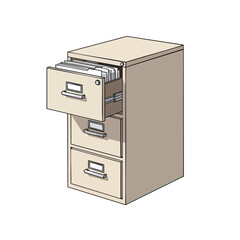Classic Four Drawer File Cabinet for Office Storage and Organization