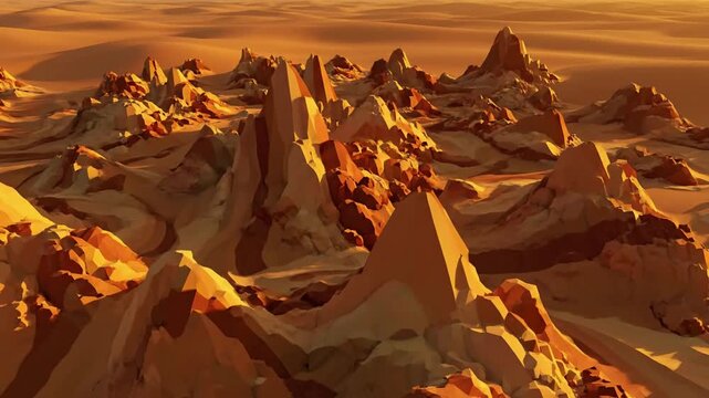 Seamless Desert Swirls A mesmerizing, infinite loop of desert-toned fluids swirling and forming perfect geometric fractals.