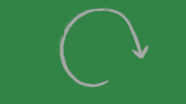 Hand Drawn Arrow Set Direction Animation on Green Screen | 2D Hand Drawn Doodle Arrows Motion Graphics | Sketch Style Pointer Arrow Overlay Animated Asset