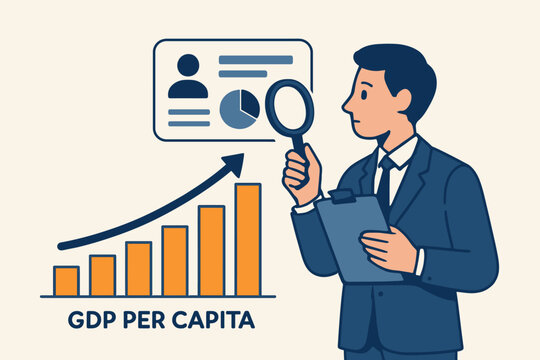 Analyzing GDP Per Capita Growth with Magnifying Glass.