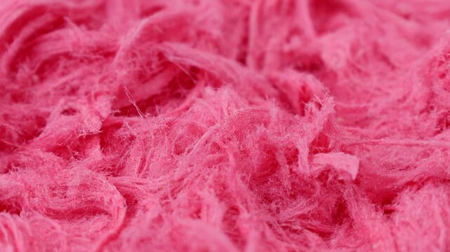 Pink Turkish cotton candy Sade Pismaniye texture circle rotation close up