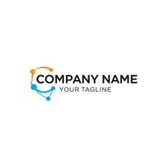 Company Logo Template with Tagline Placeholder.