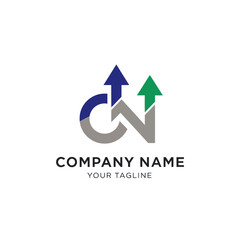Company Logo with Arrows and Letters.