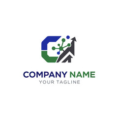 Corporate Logo Design with Growth Elements.
