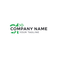 Company Logo Design with Green Emblem.