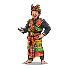 Obraz premium Person in Traditional Ethnic Costume
